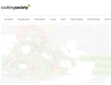 Tablet Screenshot of cookingsociety.at